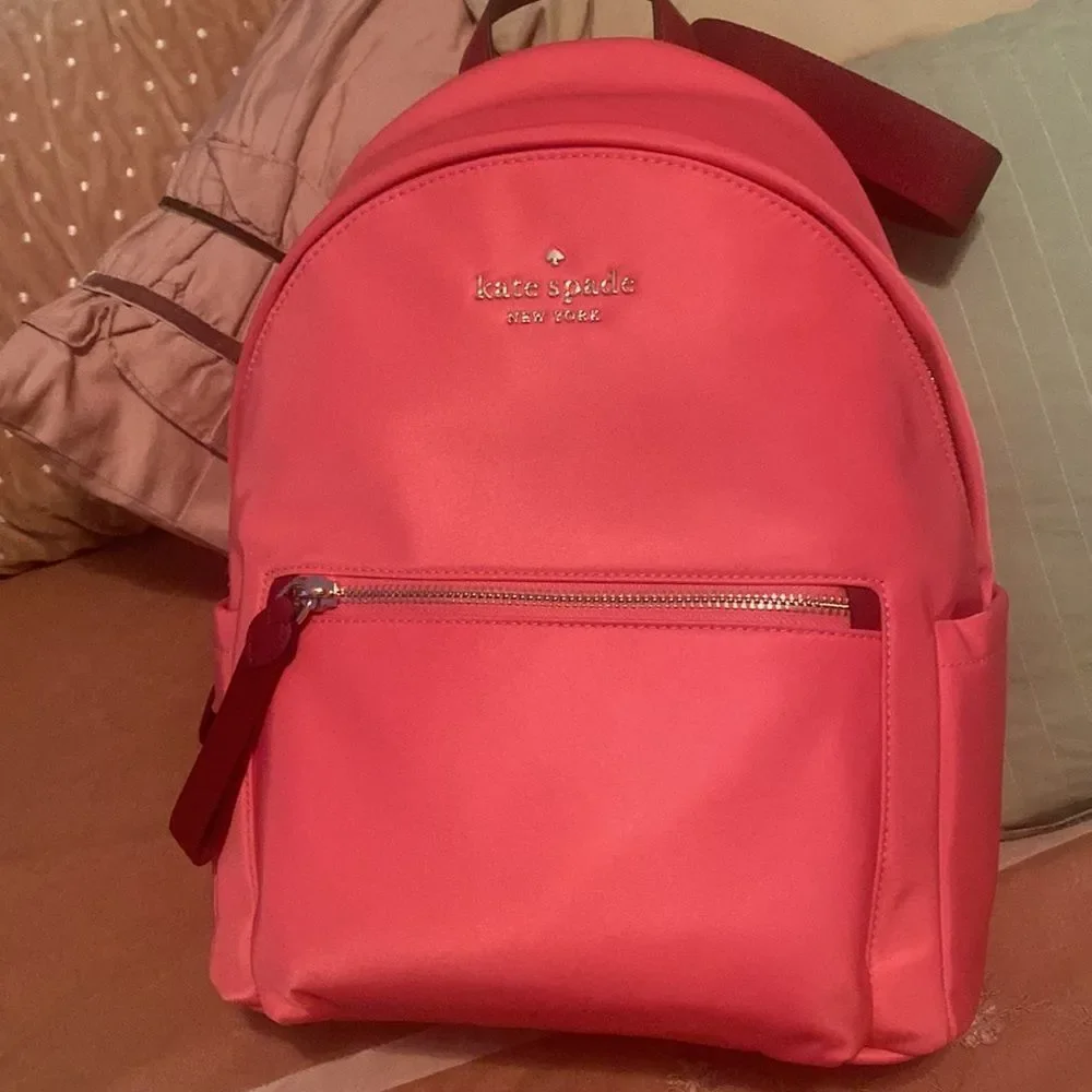 Kate ♠️ Spade Deep Dahli Chelsea Backpack! - Picture 11 of 12